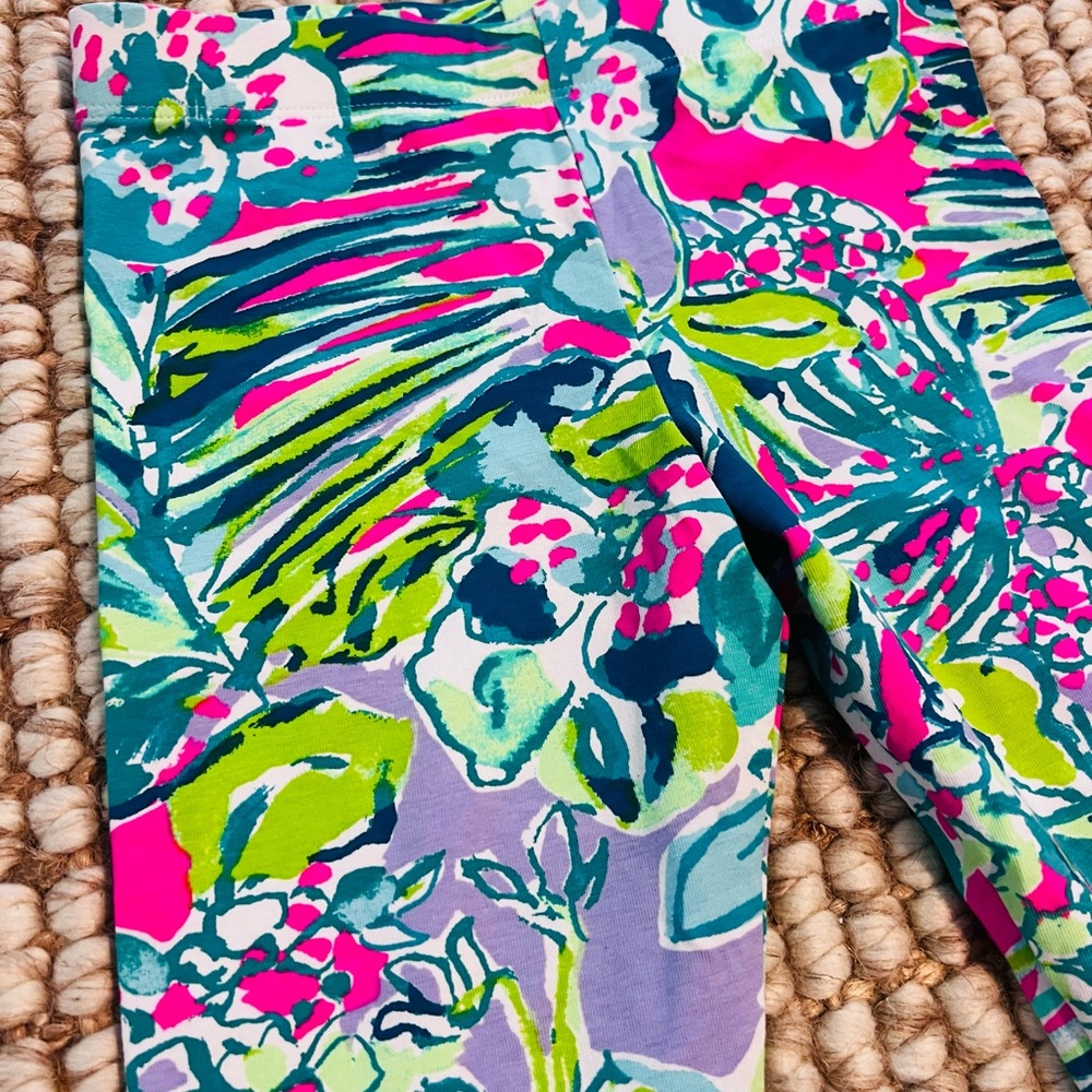 Lilly Pulitzer Girls Cropped Leggings Medium 6-7 - Picture 4 of 6